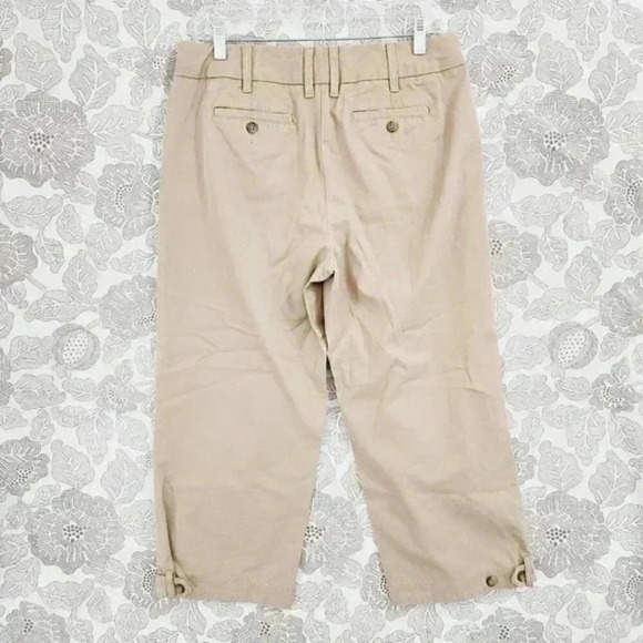 Lands' End Chino Women's‎ Cropped Pants Size 6 Beige 9476 - Picture 2 of 8